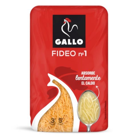 Fideo No.1 Pastas Gallo 450g  | Fideo No.1 Pastas Gallo 450g