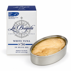 White Tuna in Olive Oil La Brujula 115g Tin | Bonito del Norte en Aceite de Oliva La Brujula 115g