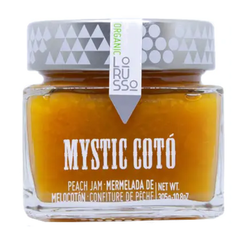 Organic Peach Jam Extra Lorusso 305g Glass Jar | Mermelada de Melocoton Ecologica Extra Lorusso 305g