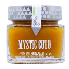 Organic Peach Jam Extra Lorusso 305g Glass Jar | Mermelada de Melocoton Ecologica Extra Lorusso 305g