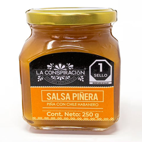 Pinera Sauce La Conspiracion 250g Glass Jar |  Salsa Pinera La Conspiracion 250g Cristal