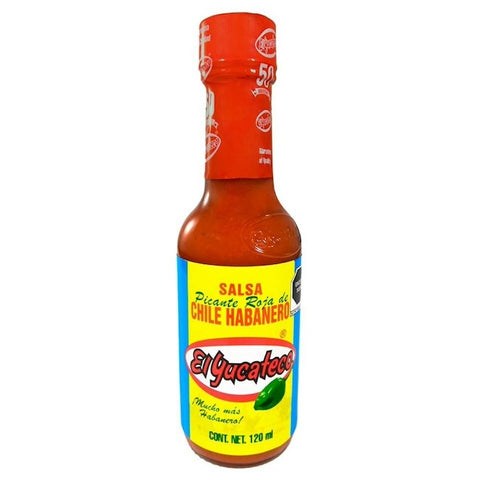 Hot Chili Red Habanero Sauce El Yucateco 120ml Glass Jar