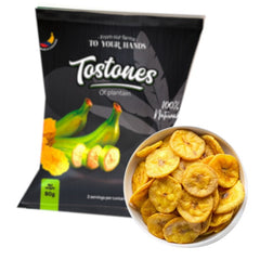 Tostones of Green Plantain Chips Mapy 80g Bag  | Chips de Platano Frito Mapy 80g