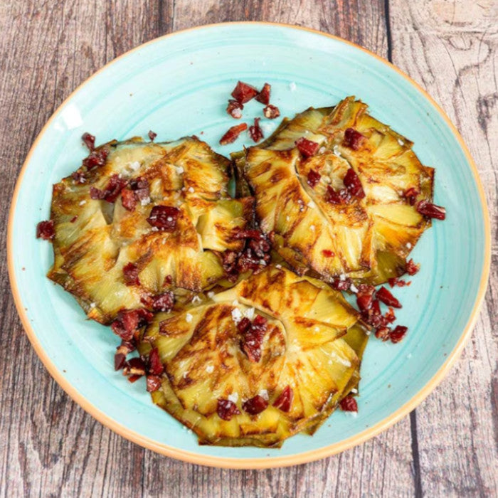 Artichoke Flower Confit in EVOO Frozen 20pc x 65g | Flor de Alcachofa Confitada con AOVE Congelada 20pc x 65g - La despensa