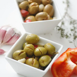Marinated Green Olives Alorena Malaga Bravo 525g Glass Jar | Aceituna Alorena de Malaga D.O.P. 525g Glass Jar - La despensa
