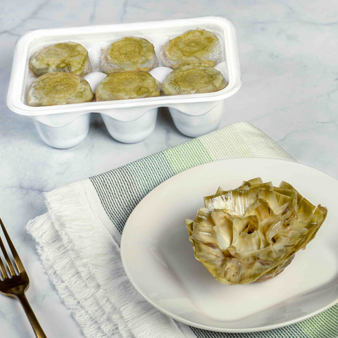 Frozen Artichoke Flower Confit Caprichos del Paladar 6 pcs x 50g Tray | Flor de Alcachofa Confitada con AOVE Congelada  6Pc x 50g