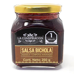 Bichola Sauce La Conspiracion 250g Glass Jar | Salsa Bichola Jamaica y Chipotle Ahumado La Conspiracion 250g Cristal