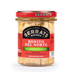 White Tuna in Olive Oil Serrats 227g Glass | Bonito del Norte en Aceite de Oliva Serrats 227g