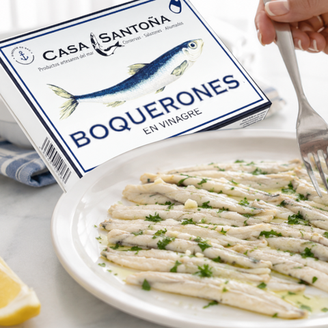 White Anchovies in Vinegar Casa Santona 100g (8-10 Fillets) | Boquerones en Vinagre Casa Santona 100g (8-10 Fillets)