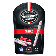Mini Fuet Stick Chilli Auvernou 100g | Palitos de Fuet Picante Auvernou 100g