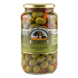 Marinated Green Olives Chupadedos  525g Glass Jar