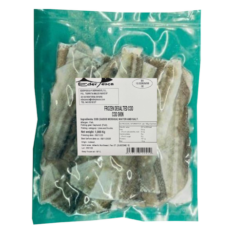 Frozen  Cod Skin Ederpesca  |Piel de Bacalao Congelado Ederpesca