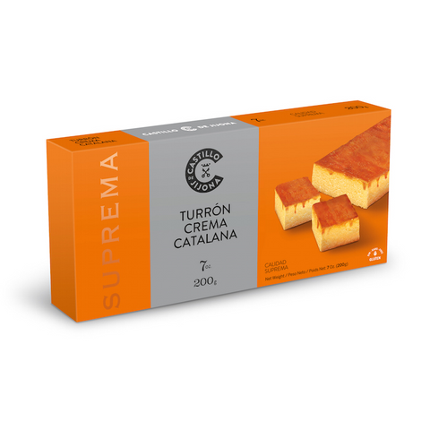 Catalan Creme Nougat Castillo Jijona|Turron de Crema Catalana Castillo de Jijona