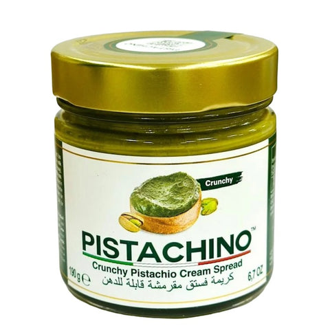 Pistachino Crunchy Spread 190g Glass Jar | Crema de pistacho crujiente, tarro de cristal de 190g