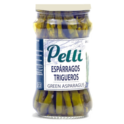 Green Wild Asparagus Pelli 180g Glass Jar | Espárragos Trigueros Finos Pelli  180g
