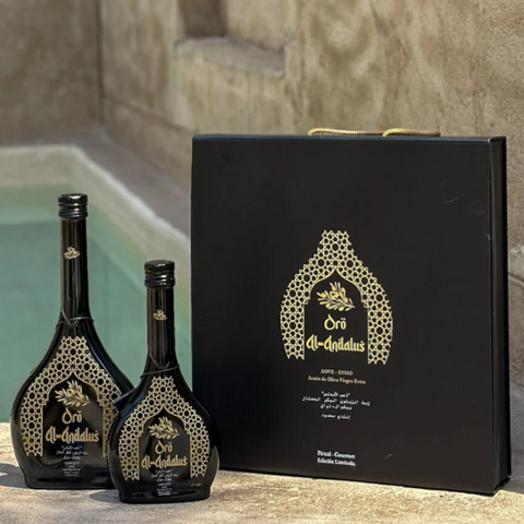 Extra Virgin Olive Oil ORO AL-ANDALUS Picual Gift Set | Aceite de Oliva Extra Virgen ORO AL-ANDALUS Picual Set Regalo