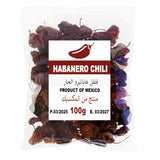 Habanero Chili Pepper 100g Bag | Pimiento Seco Habanero 100g