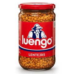 Cooked Lentils Luengo 400 g Glass Jar | Lentejas Cocidas Luengo 400g