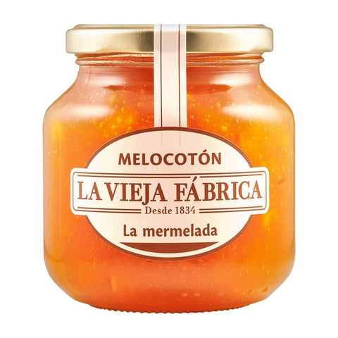 Artisan Peach Jam La Vieja Fabrica 280g Glass Jar | Mermelada de Melocoton La Vieja Fabrica 280g