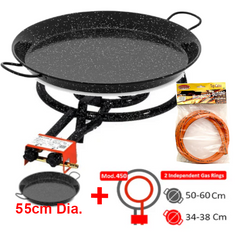 Paella Pan 55 Cm. & Gas Burner MOD 450| Paella 55 Cm. y Difusor de Gas MOD 450