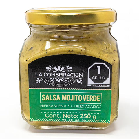 Green Mojito Sauce La Conspiracion 250g Glass Jar | Salsa Mojito Verde La Conspiracion 250g Cristal
