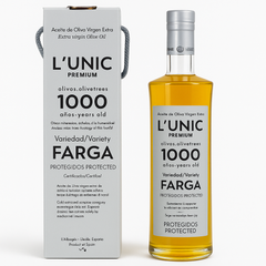Extra Virgin Olive Oil L'Unic Farga 1000 Years | Aceite de Oliva Virgen Extra  L'Unic Farga 1000 Years