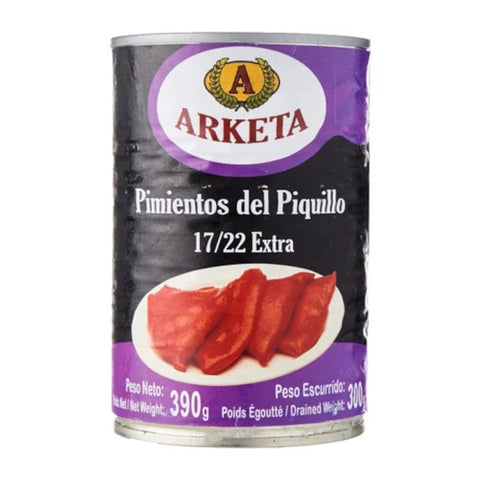 Piquillo Peppers Peru Arketa 390g Tin | Pimientos del Piquillo Peru Enteros Extra 390g