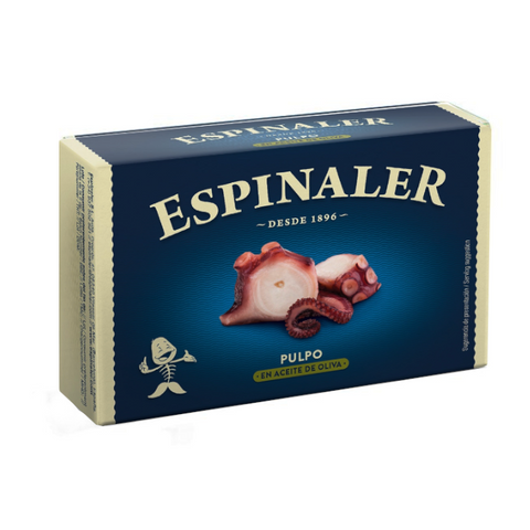 Octopus in Olive Oil Espinaler 115g Tin | Pulpo en Aceite de Oliva Espinaler 110g