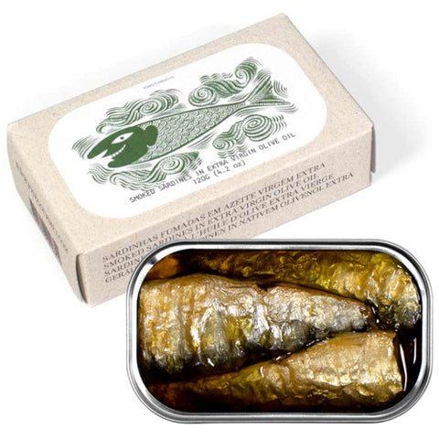 Smoked Sardine in Extra Virgin Olive Oil JOSE Gourmet 120g Tin | Sardinas Ahumadas en AOVE JOSE Gourmet 120g Tin