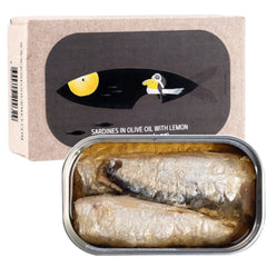Sardines in Extra Virgin Olive Oil and Lemon JOSE Gourmet 120g Tin | Sardinas en Aceite de Oliva Virgen Extra y Limón JOSE Gourmet 120g Tin